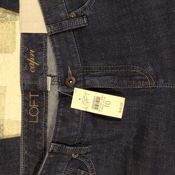 Loft Capri Low-rise Dark Wash Denim‎ - Picture 2 of 11